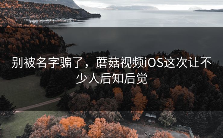 别被名字骗了，蘑菇视频iOS这次让不少人后知后觉